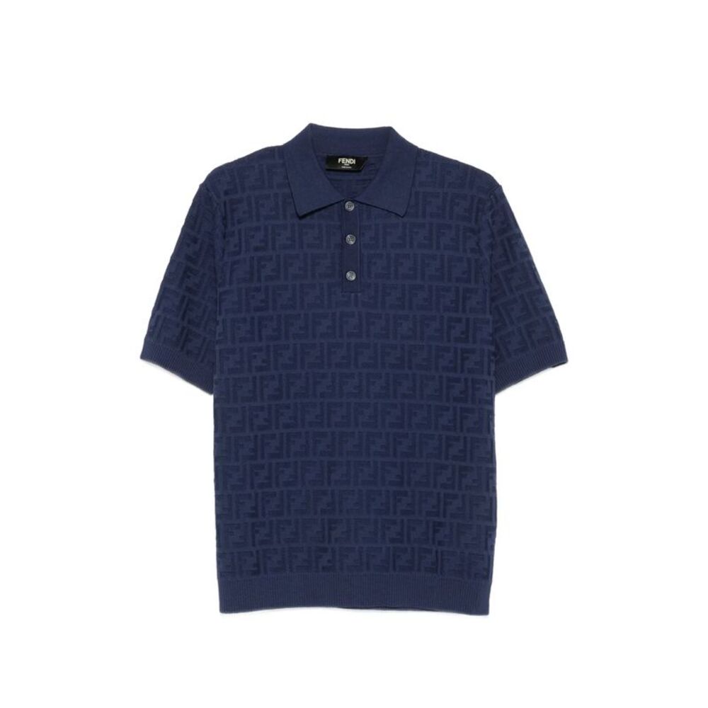 Fendi Blue Polo Shirts Men